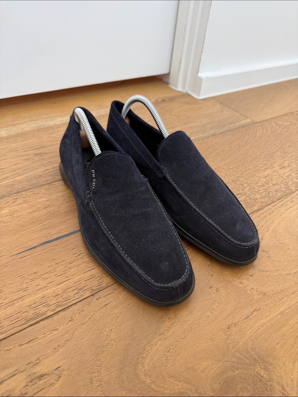 AUTHENTIC Prada Men’s Black Suede Slip-On Loafers